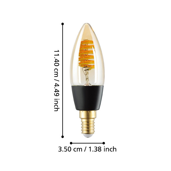 Eglo Smart LED lamp E14 Kaars C35 Filament Goud Zigbee 2000K 4.9W Eglo 123led
